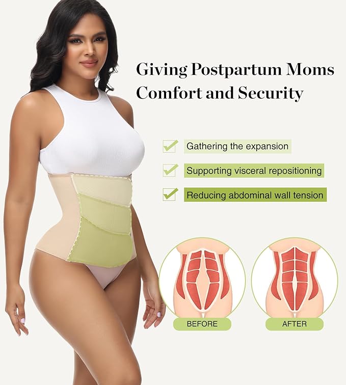 SHAPSHE Waist Trainer for Women Postpartum Recovery Wrap Waist Cincher Corset - Image 5