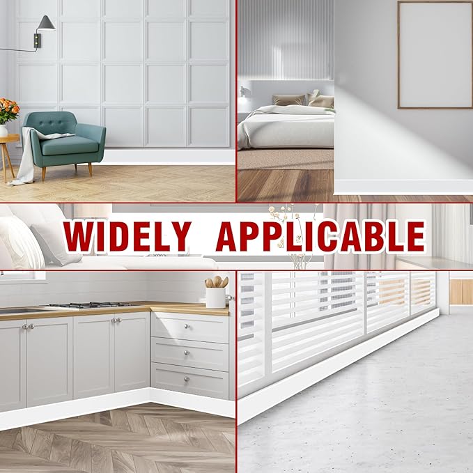 Vinyl Baseboard Molding Trim 6 Inch x 20 Feet Peel and Stick Baseboard Trim - Image 5