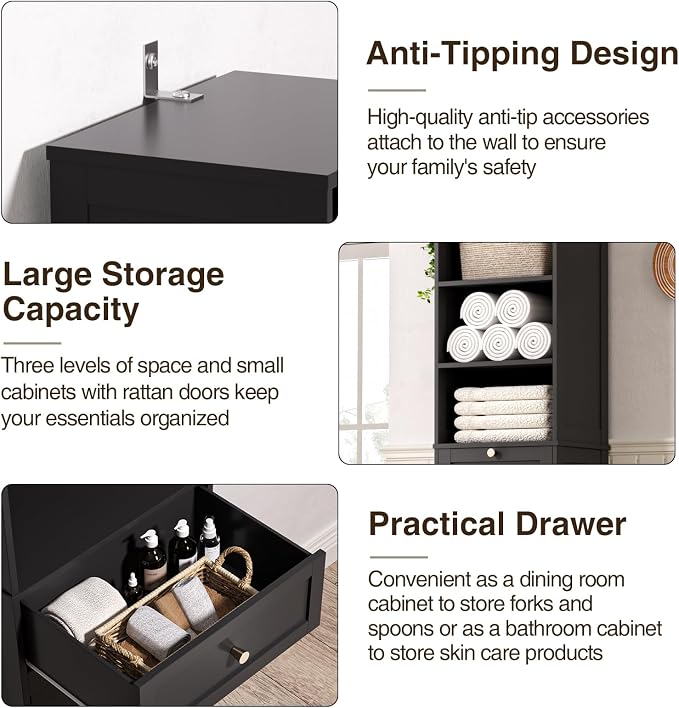 67"H Bathroom Storage Cabinet - Image 8