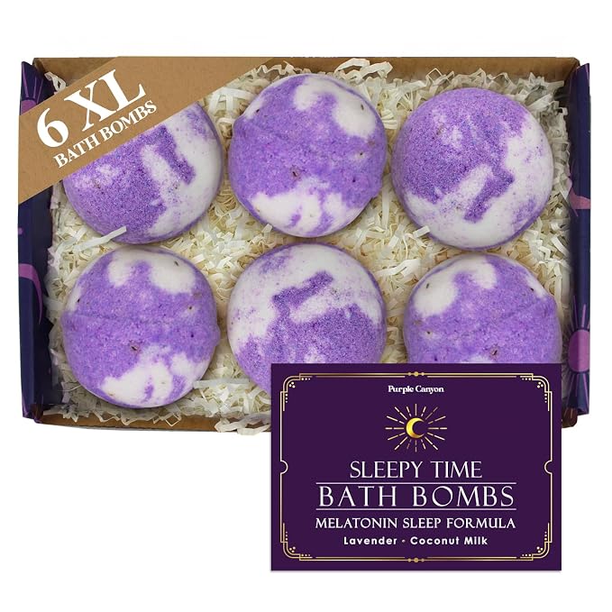 Purple Canyon Bath to Bed Natural Bath Bombs | Calming and Relaxing Sleep by PurpleCanyon