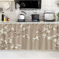 SK Studio Short Curtains for Kitchen, Cabinet Shelf Dust-Proof Blackout Tier by SK+Studio
