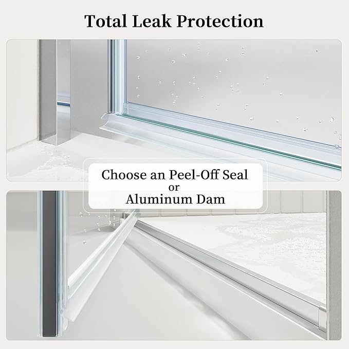 Frameless Hinged Shower Door, Single Swing Shower Panel - Image 6