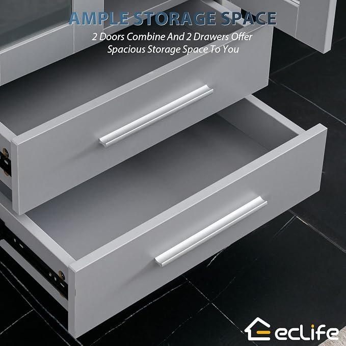 eclife 84" Modern Bathroom Vanity Sink Combo Freestanding Cabinet - Image 4
