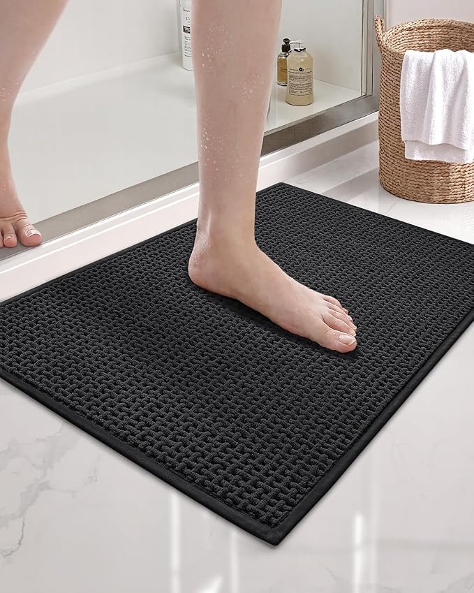 Color&Geometry Rubber Backed Waffle Bath Mat Non Slip Machine Washable Bathroom by COLORG