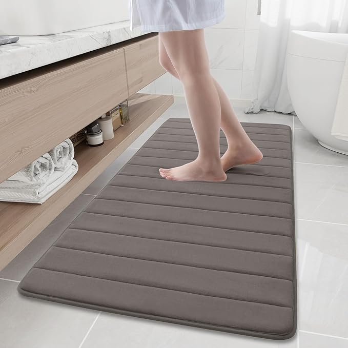 Buganda Memory Foam Bath Mat, Ultra Soft and Non-Slip Bathroom Rugs, Water by Buganda