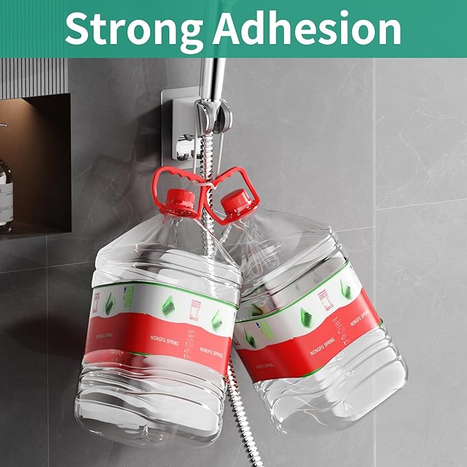 Hand Held Shower Head Holder Wall Mount, Shower Hose Holder Adhesive - Image 2
