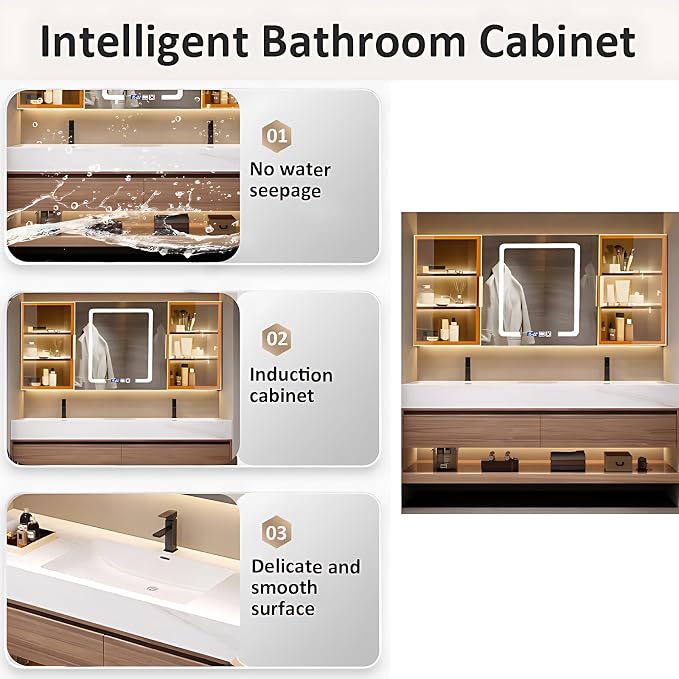Modern Solid Wood Bathroom Vanity Set - Image 4