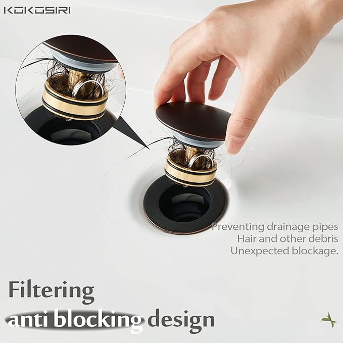 KOKOSIRI Bathroom Sink Drain - Image 3