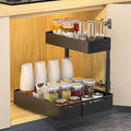 Under Sink Organiser, 2 Tier Pull Out Cabinet Organiser, Height Adjustable Out by LAKNUY