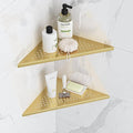 Neodrain 10 Inch Golden Bathroom Corner Shelf Set of 2, Floating Corner Shelves by Neodrain