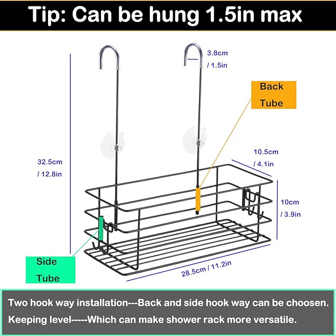 Shower Caddy Hanging Shower Orangizer Stainless Steel Shower Rack - Image 6
