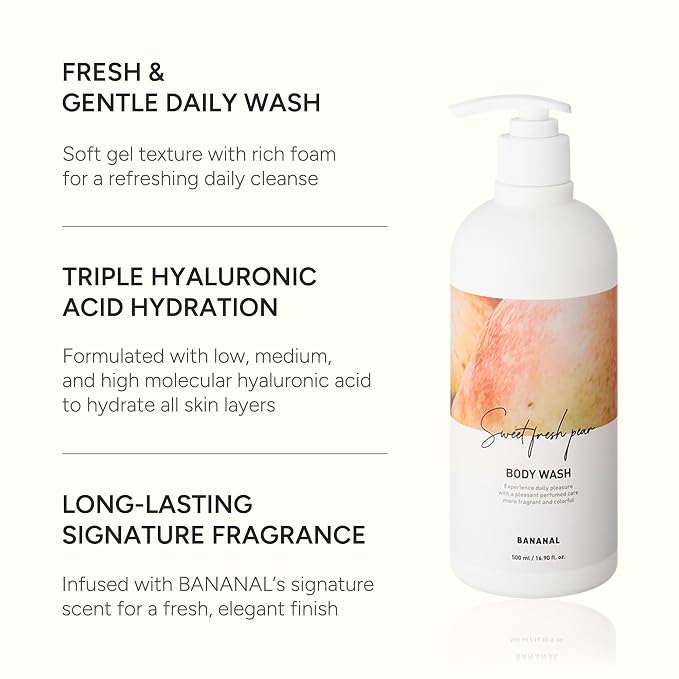Korean Body Wash with Hyaluronic Acid & Aloe – Hydrating Moisturizing Cleanser - Image 2