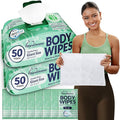 Body Wipes for Women, Extra Moist No Rinse Bathing Wipes, 100 XL Shower Cloths by DuraCleanse