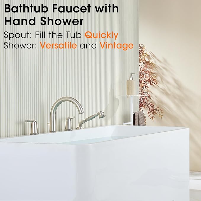 Tub Faucet Set, Roman Bathtub Faucet Set - Image 2