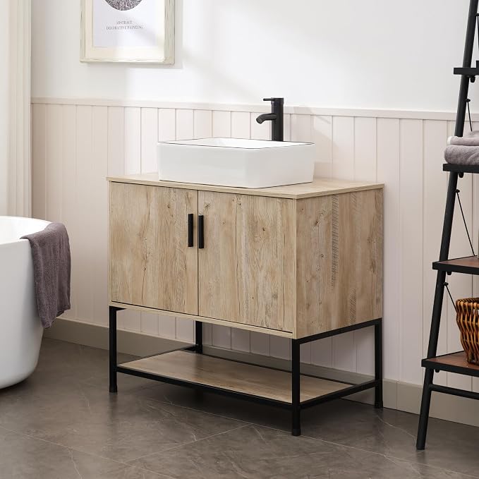 UEV Rustic Oak 36 Inch Bathroom Vanity - Image 5