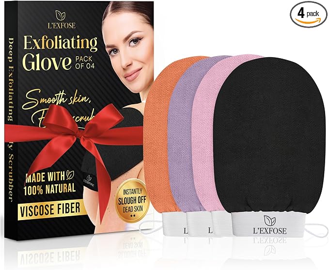 L'Exfose Kessa Hammam Deep Exfoliating Glove 4pc by LEXFOSE