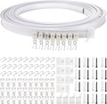 Jetec Curtain Tracks Ceiling Flexible Curtain Track Bendable Rail Curved Wall by Jetec