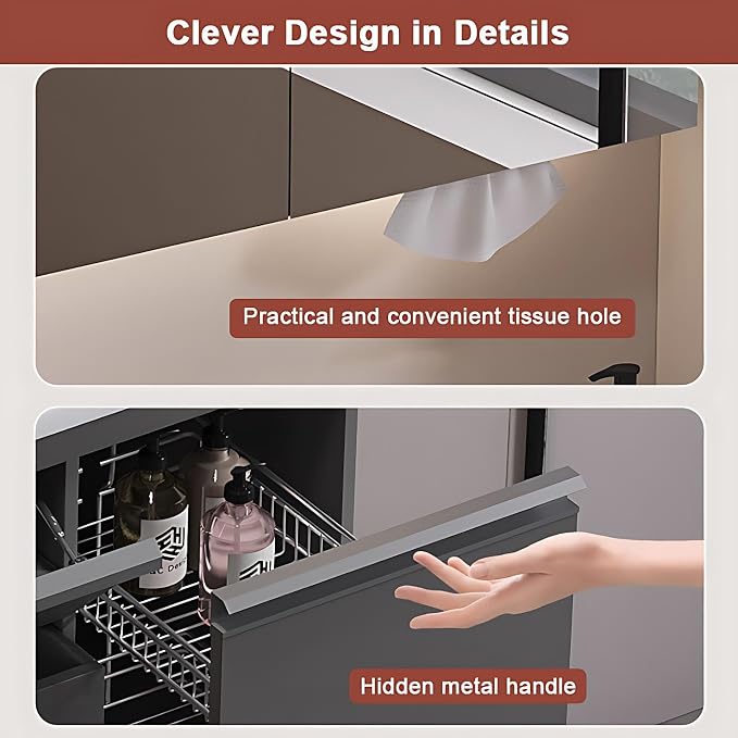 44IN Modern Bathroom Vanity - Image 6