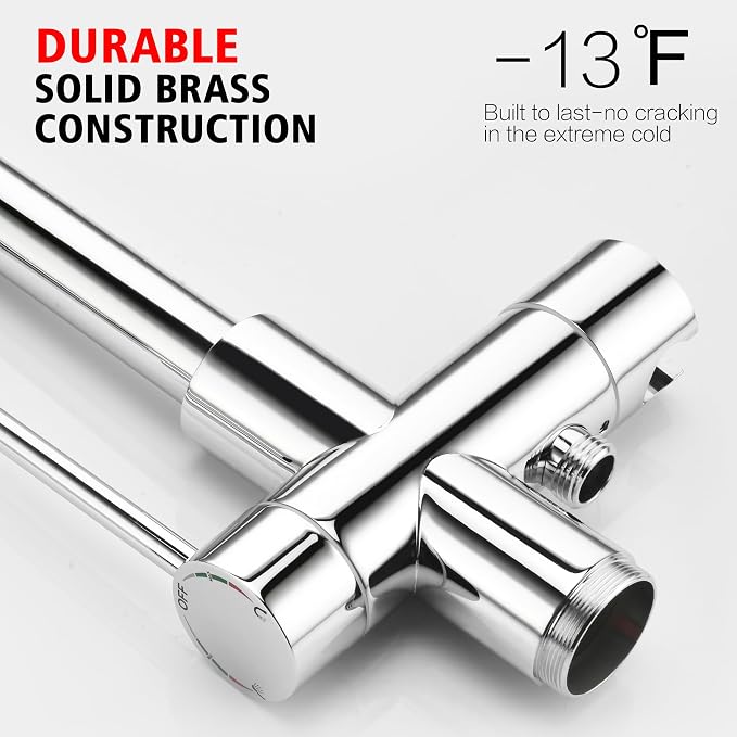 sumerain Freestanding Bathtub Faucet, Modern Floor Mounted Tub Faucet - Image 7