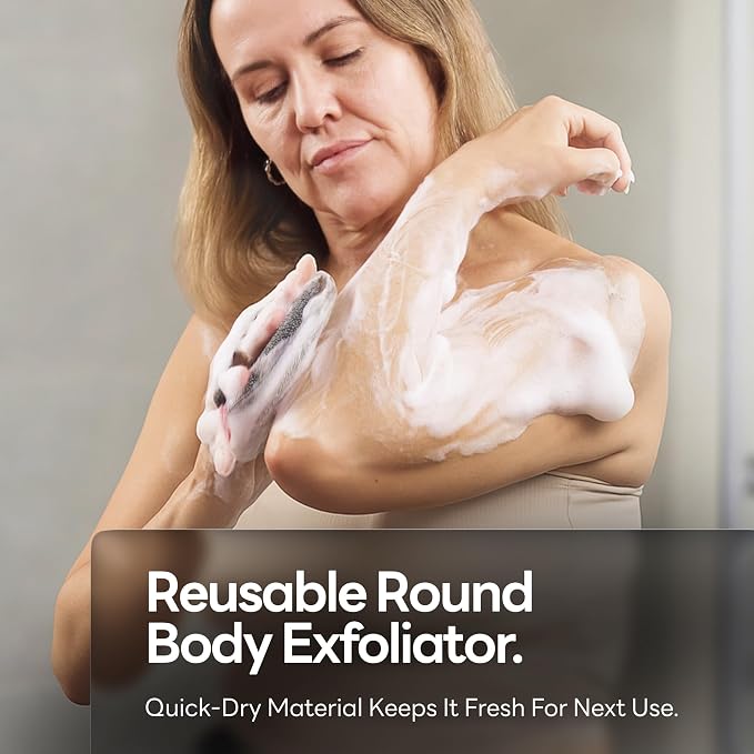 Exfoliating Body Scrubber, Extra Rough Shower Exfoliator Sponge, Body - Image 4