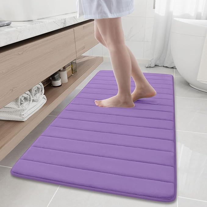 Buganda Memory Foam Bath Mat, Ultra Soft and Non-Slip Bathroom Rugs, Water by Buganda