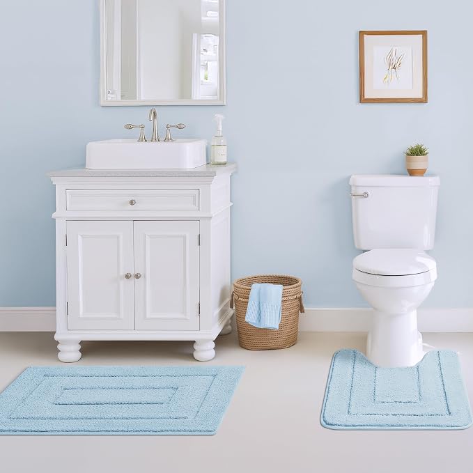 GRANNY SAYS Bathroom Rugs Sets 3 Piece, Soft Absorbent Microfiber Bath Mats - Image 9