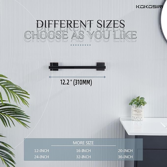 KOKOSIRI Bathroom Towel Bars 12 Inch Towel Ring Oil Rubbed Bronze 30CM Hand - Image 4