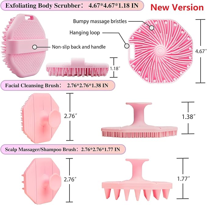 3 Soft Silicone Skin Scrubbers - Image 8