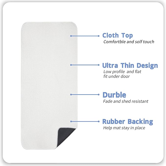 Bath Mat, Ultra Thin Bathroom Runner Rugs, Large Bath Mats - Image 2