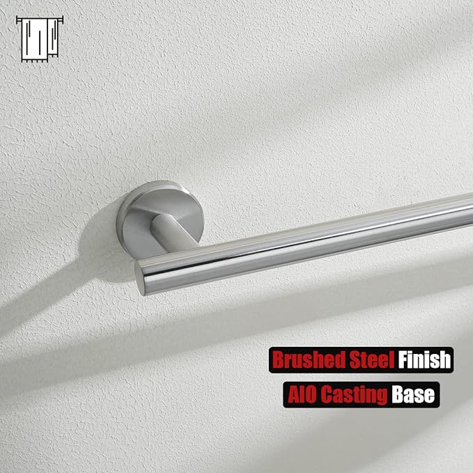 JQK Bath Towel Bar, 39 Inch 304 Stainless Steel Thicken 1mm Single Towel Rack - Image 7