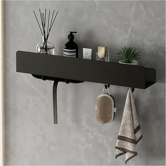 REKITA No Drill Shower Shelf Organizer, 40cm Stainless Steel Bathroom Storage by REKITA