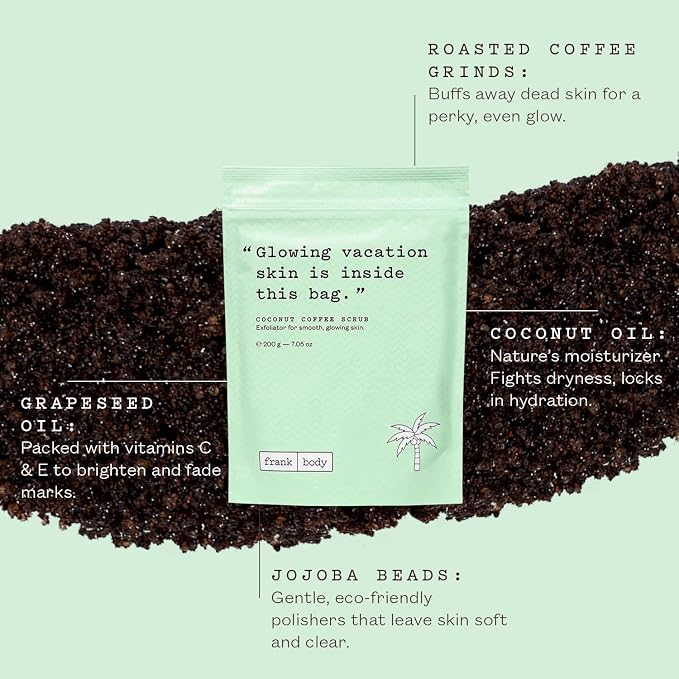 Frank Body Coconut Coffee Scrub | Natural, Cruelty Free Exfoliating Body Scrub - Image 2