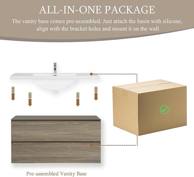 42 Inch Floating Bathroom Vanity - Image 6