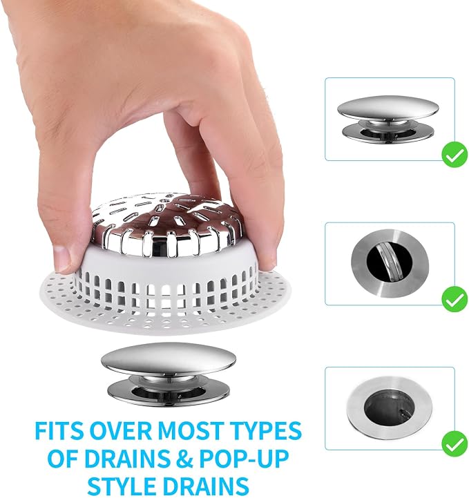 Shower Drain Hair Catcher, Shower Drain Cover, Bathtub Drain Hair Catcher - Image 2