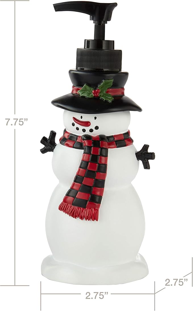 SKL Home Christmas Woodland Winter Snowman Soap Dispenser - Image 6