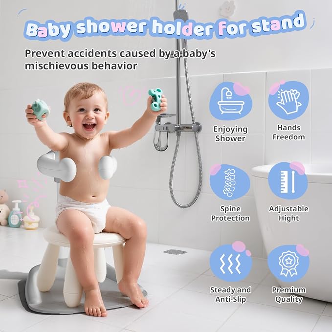 COOSEYA Baby Bath with Shower Stand Support|Anti-Pinch Soporte para Bañera de - Image 4