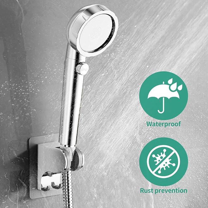 Hand Held Shower Head Holder Wall Mount, Shower Hose Holder Adhesive - Image 7