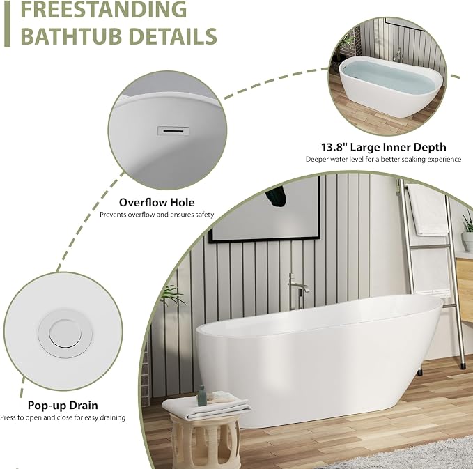 Mocoloo Freestanding Bathtub - Image 5