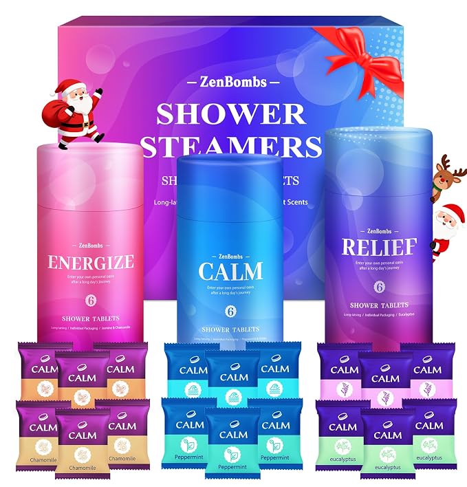 Shower Steamers, 18 Pack Set Shower Bombs by ZenBombs