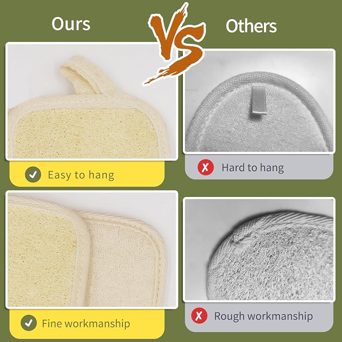 Natural Loofah Body Scrubber Exfoliator - Image 3
