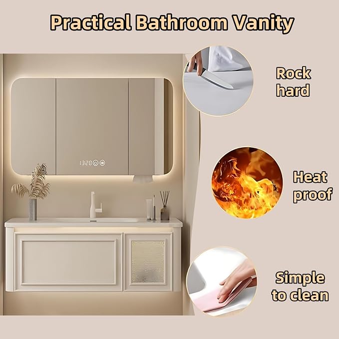 40IN Wall Mounted Bathroom Vanity Set - Image 4