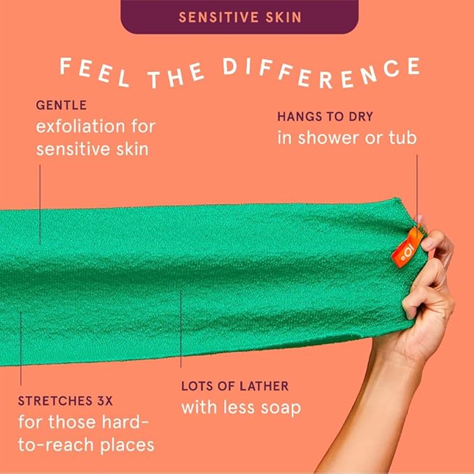 Cleanlogic Bath and Body Exfoliating Stretch Bath/Shower Cloth - Image 2