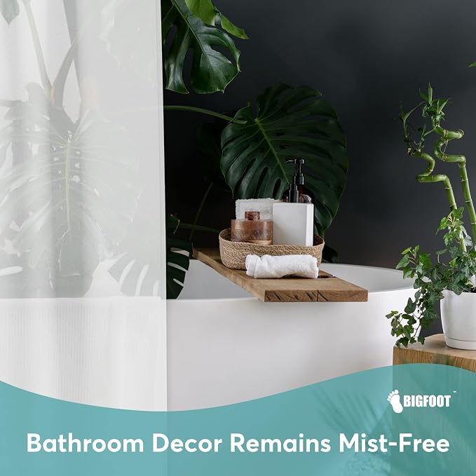 BigFoot Shower Curtain Liner – 72 x 72 PEVA Premium Shower Curtain - Image 8