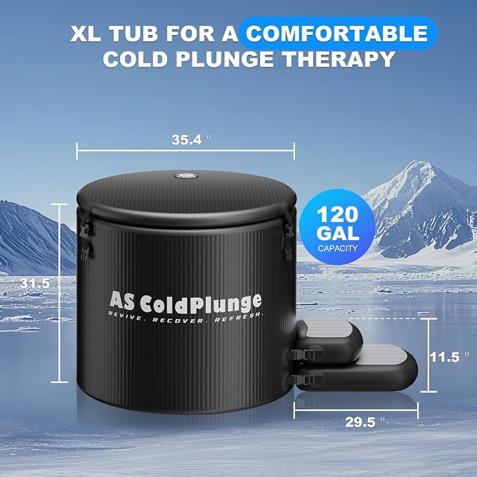 XL Ice Bath Tub for Cold Plunge, 120 Gal Ice Plunge Tub - Image 3