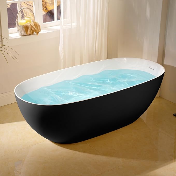 WOODBRIDGE 69" L x 32" W Luxury Contemporary Solid Surface Stone Resin - Image 13