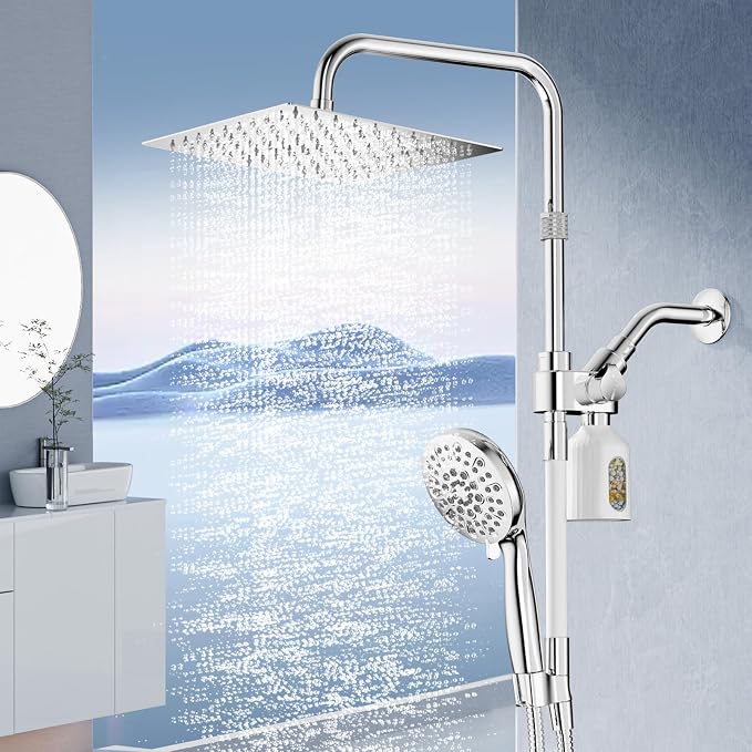 10" Filtered Rain Shower Head by HEROBAI