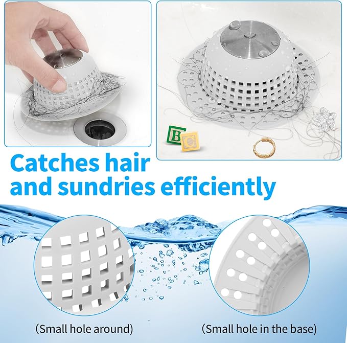 Shower Drain Hair Catcher Bathtub Drain Cover Shower Protector - Image 5