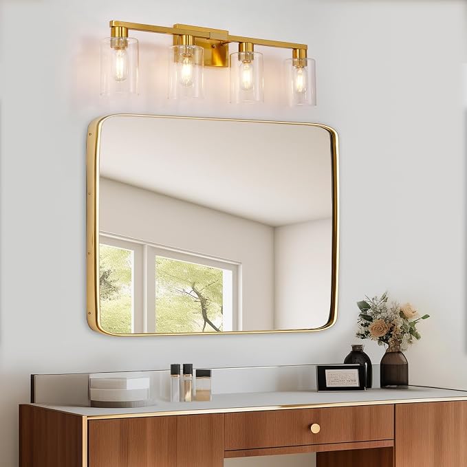 Brushed Gold Bathroom Light fixtures, Living Room Bedroom Hallway, Bathroom - Image 2