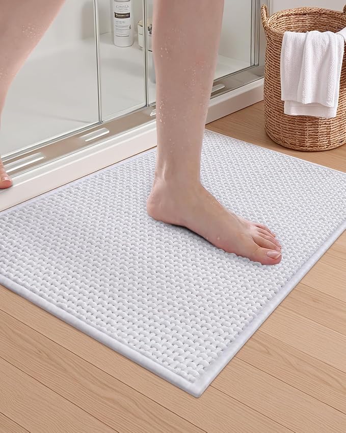 Color&Geometry Rubber Backed Waffle Bath Mat Non Slip Machine Washable Bathroom by COLORG
