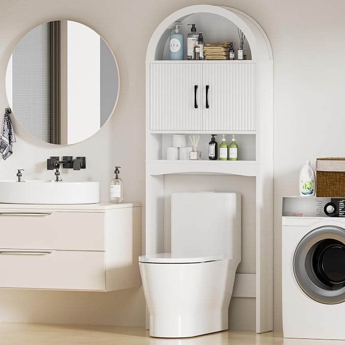 Spurgehom Over The Toilet Storage Cabinet, Bathroom Shelf Organizer Freestanding - Image 7